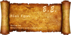 Biel Egon névjegykártya